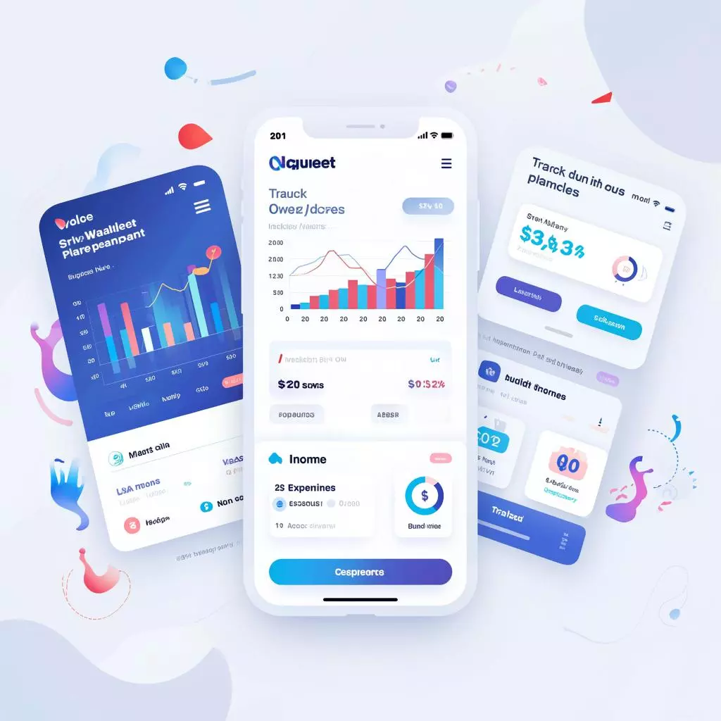 интерфейс приложения Wallet с графиками и планированием бюджета