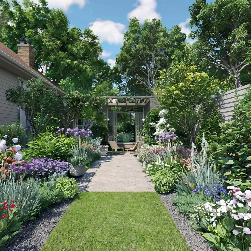 пример фотореалистичной 3D-визуализации сада в Realtime Landscaping Architect