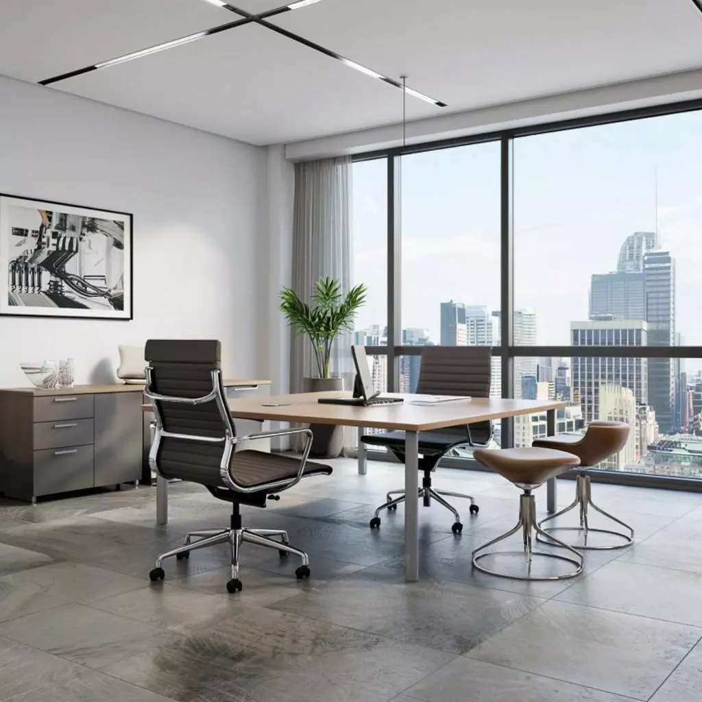 Современный офисный интерьер с мебелью Vitra