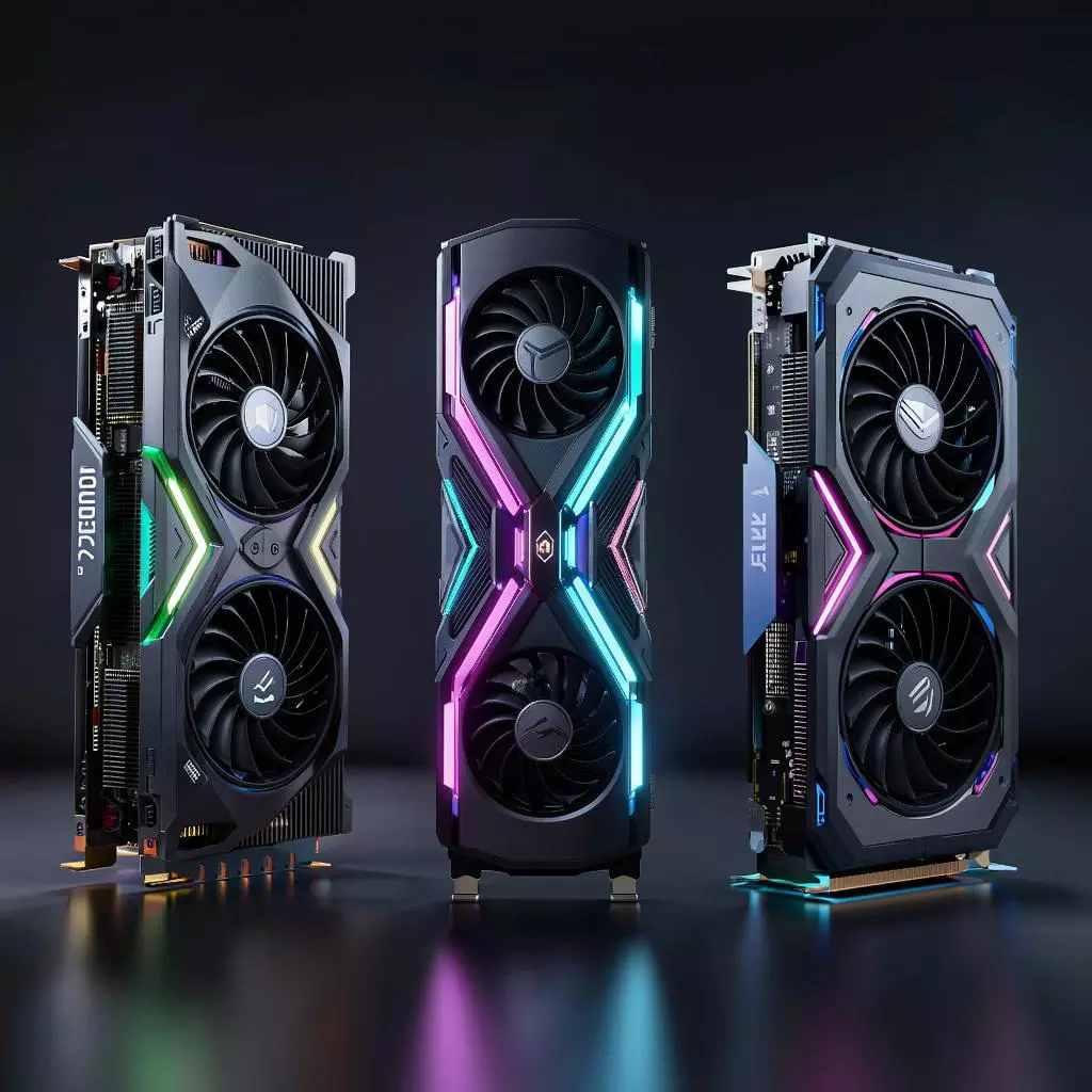 топовые игровые видеокарты на фоне игр с высоким разрешением